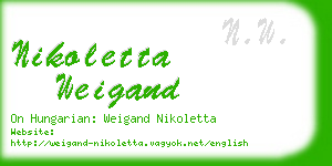 nikoletta weigand business card